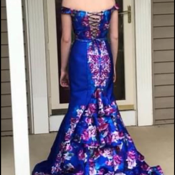 ellie wilde royal blue prom dress Ellie Wilde EW34104